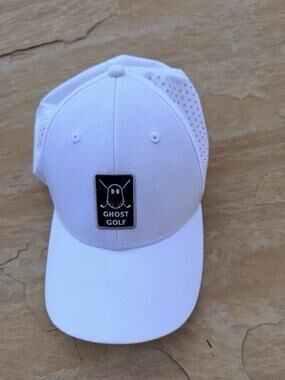 Ghost Golf Icon Patch Snapback Skyview Hat Cap White CC
